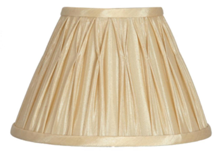 Garbo 25cm Gold Polysilk Pinch Pleat Shade