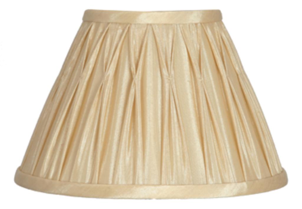 Garbo 30cm Gold Polysilk Pinch Pleat Shade