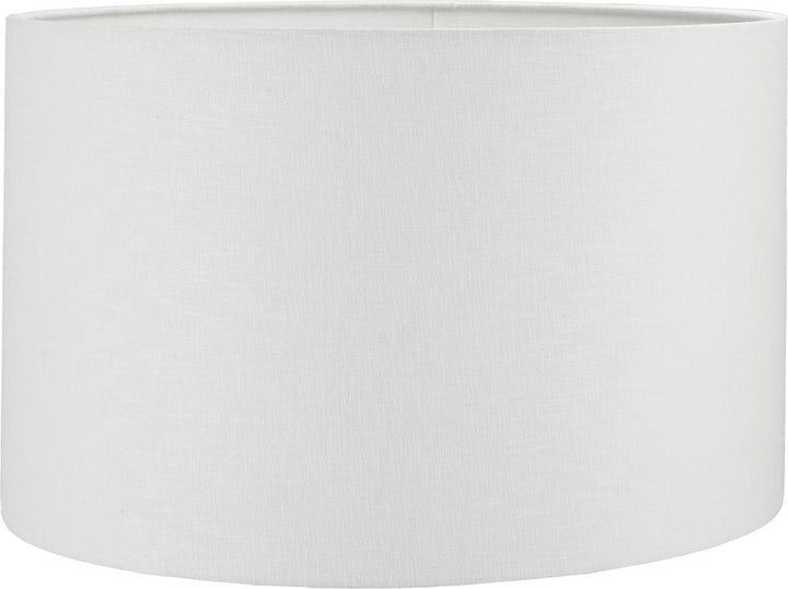 Lino 25cm White Self Lined Linen Drum Shade