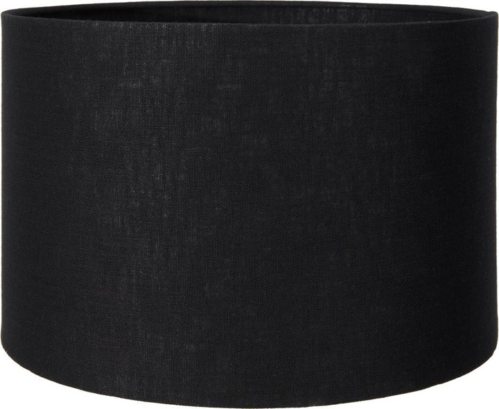 Lino 30cm Black Self Lined Linen Drum Shade