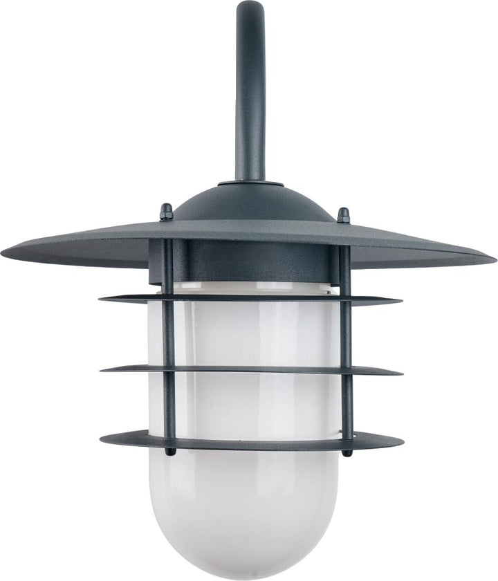 Centauri Dark Grey and Opaque Glass Wall Light