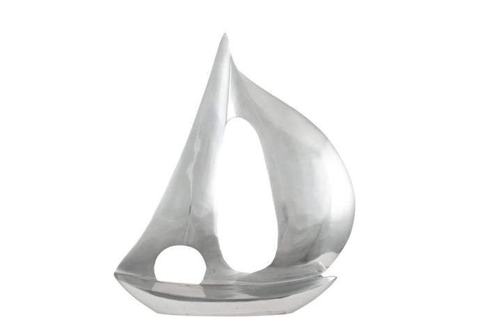 Silver Metal Sailing Boat Ornament