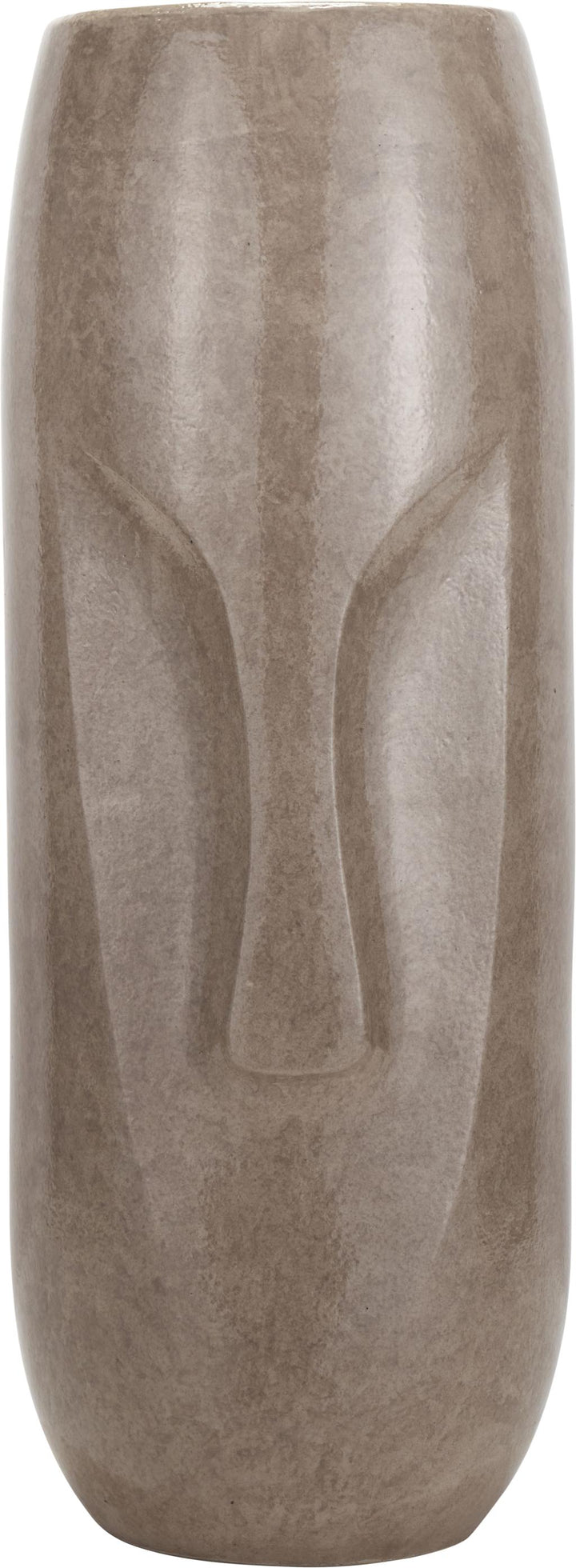 Visage Grey Stoneware Face Design Vase Tall