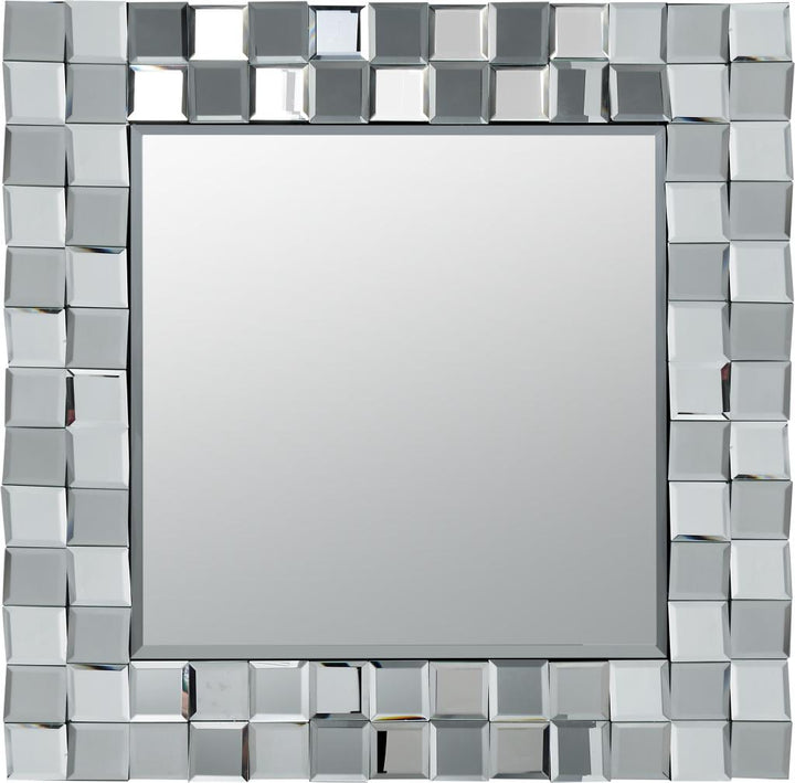 Mirrored Glass Tile Square Wall Mirror