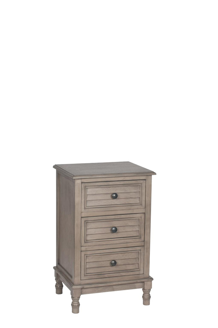 Ashwell Taupe Pine Wood 3 Drawer Unit