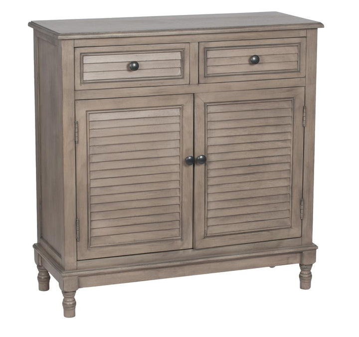 Ashwell Taupe Pine Wood 2 Drawer 2 Door Unit