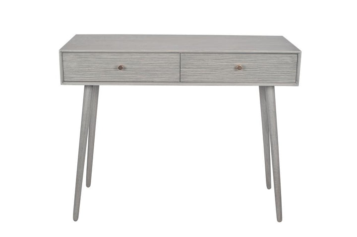 Chaya Dark Grey Pine Wood 2 Drawer Console Table