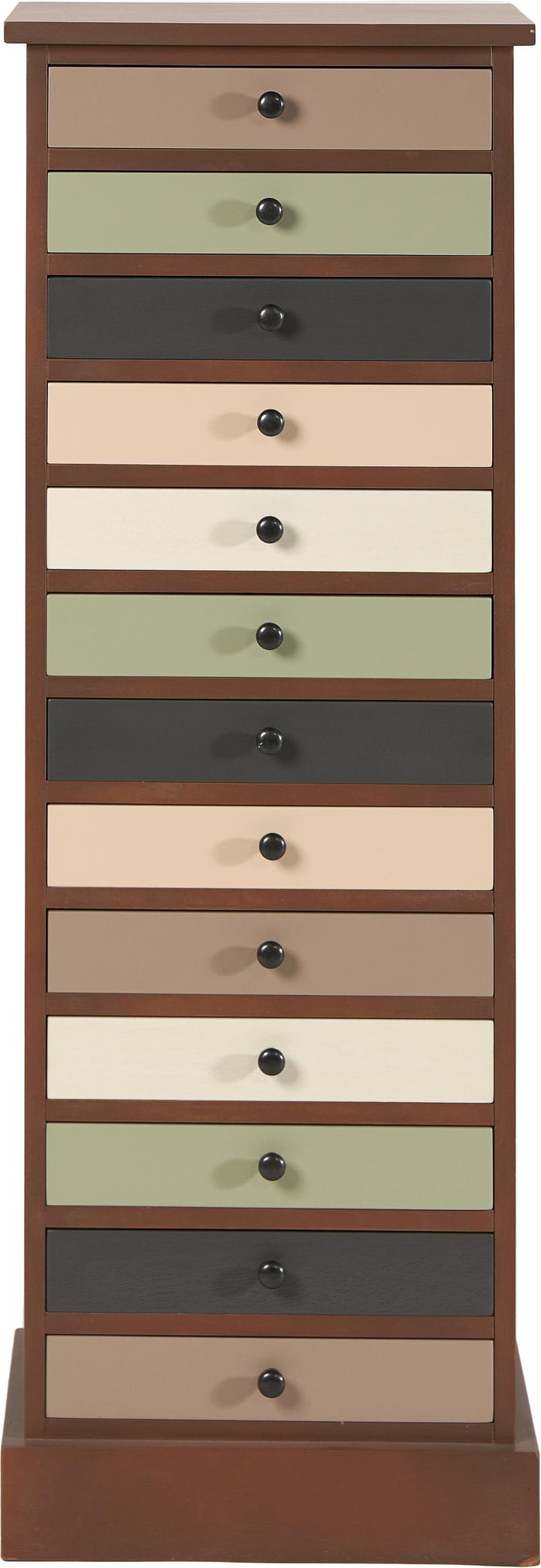 Loft Sage Multicoloured Pine Wood 13 Drawer Unit