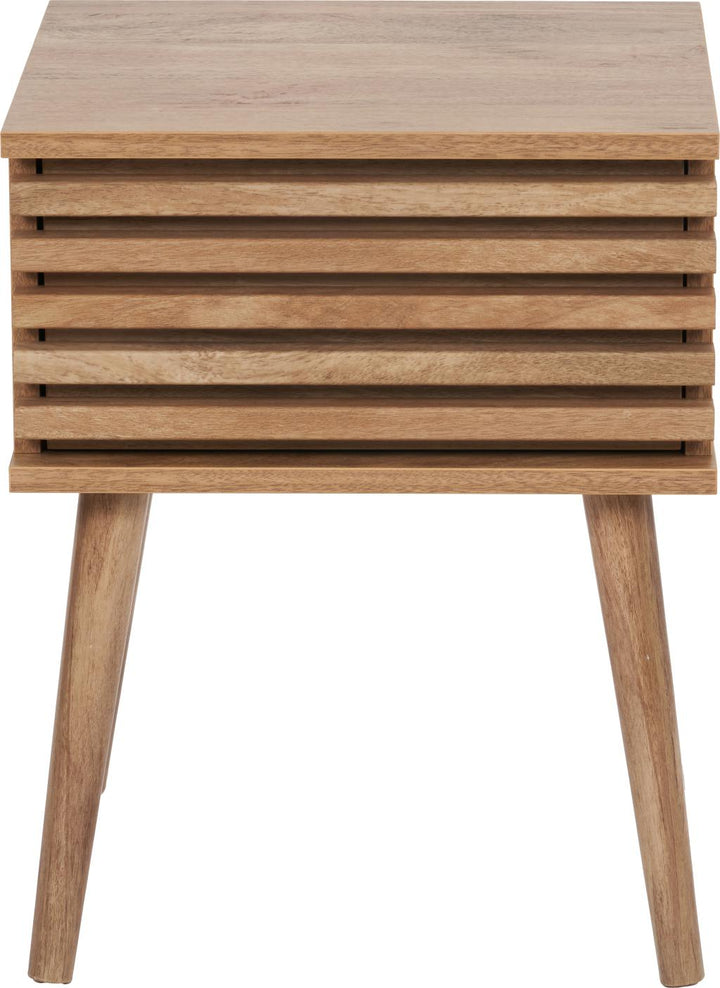 Larvik Natural Eucalyptus Wood 1 Drawer Bedside Table