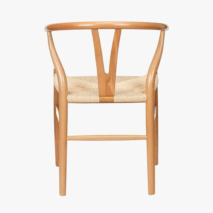 Quinn Natural Beech Wood and Natural Paper Rope Dining Chair