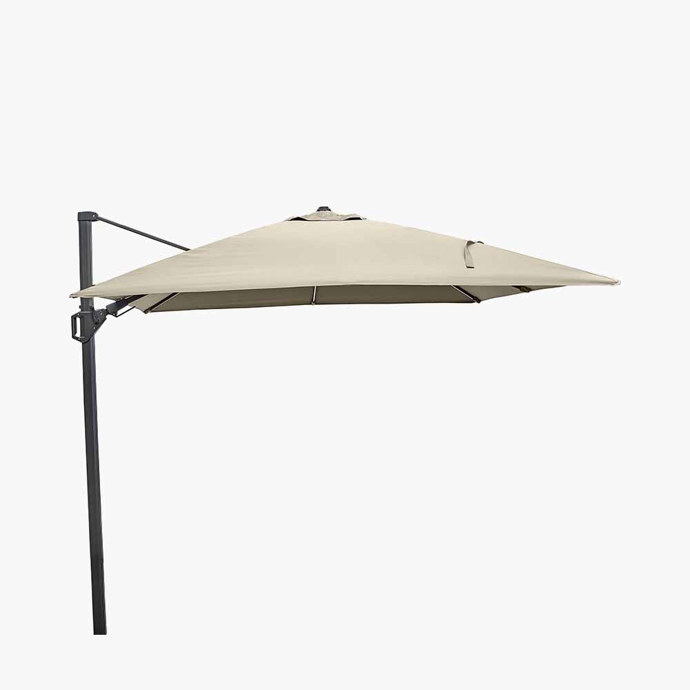 Glow Challenger T2 3m Square Champagne Free Arm Parasol