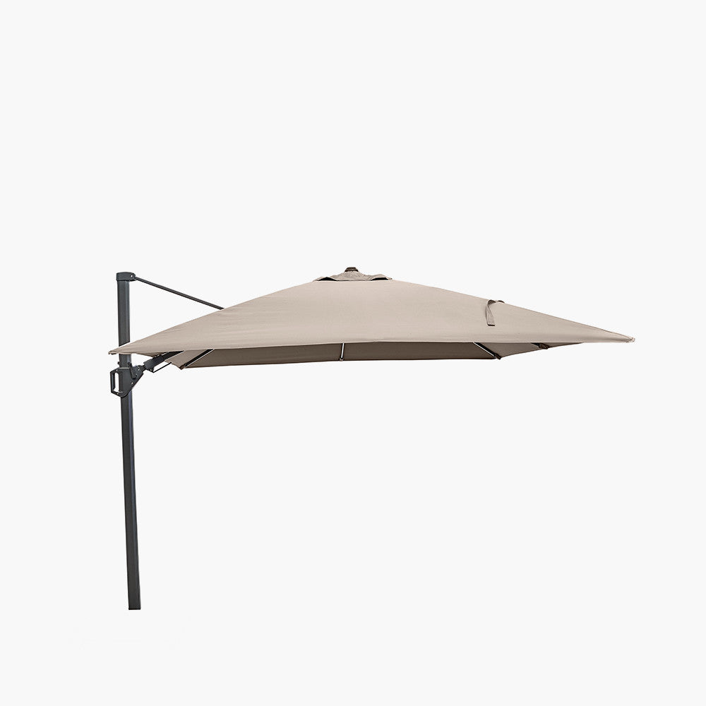 Glow Challenger T2 3m Square Taupe Free Arm Parasol