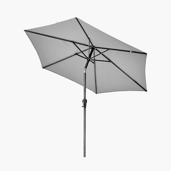 Riva 2.5m Round Luna Grey Parasol