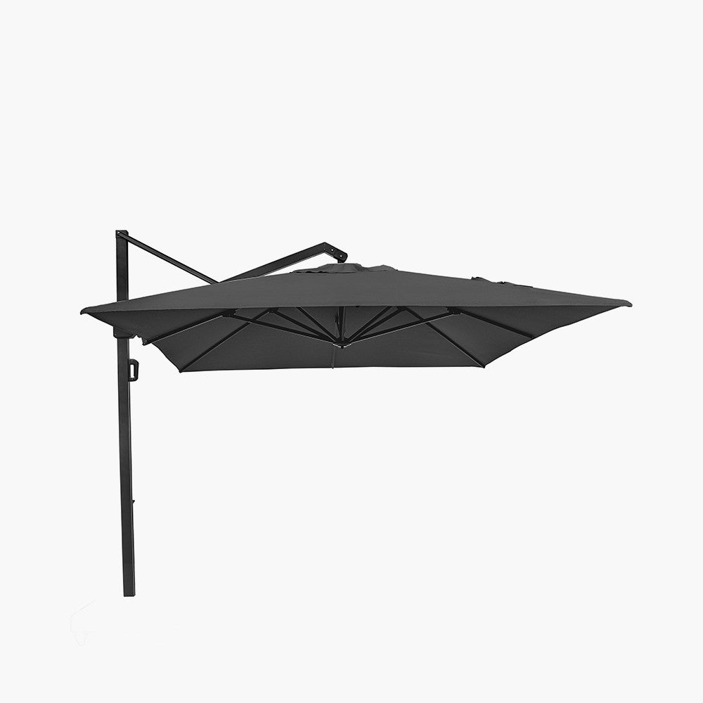 Icon Premium T1 4mx3m Rectangular Faded Black Parasol