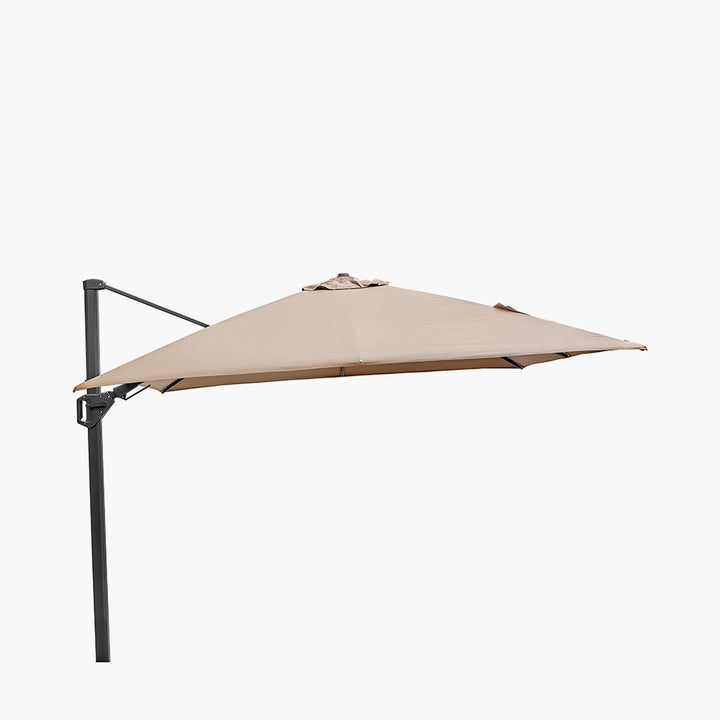 Challenger T2 3m Square Taupe Free Arm Parasol