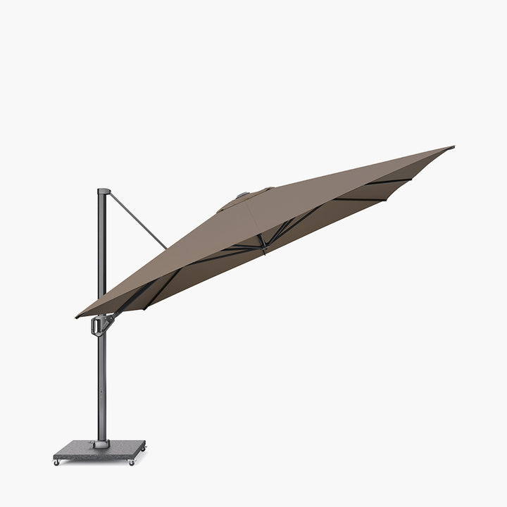 Challenger Telescopic T1 3.5m Square Havana Taupe Parasol