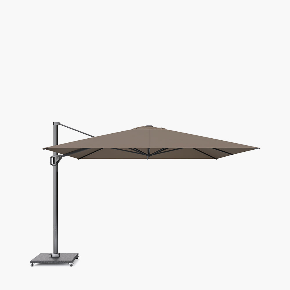 Challenger Telescopic T1 3.5m Square Havana Taupe Parasol