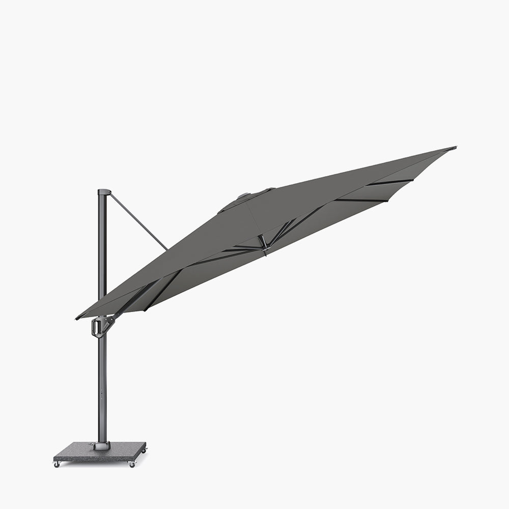 Challenger Telescopic T1 3.5m Square Manhattan Grey Parasol