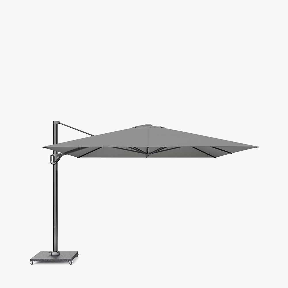 Challenger Telescopic T1 3.5m Square Manhattan Grey Parasol