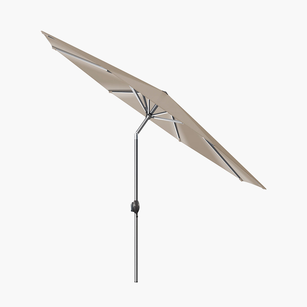 Glow Defender 3m Round Taupe Centre Pole Parasol