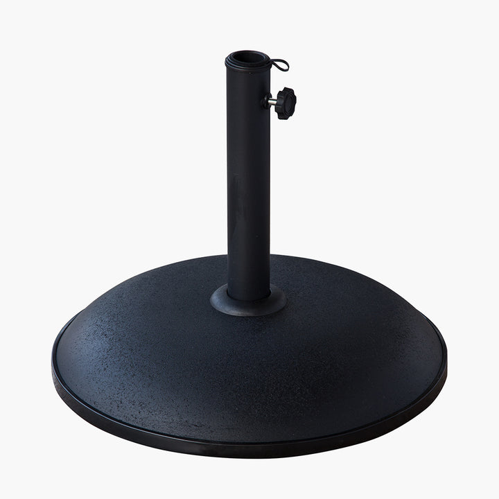 Piemonte Black Concrete 25KG Parasol Base with Rubber Band