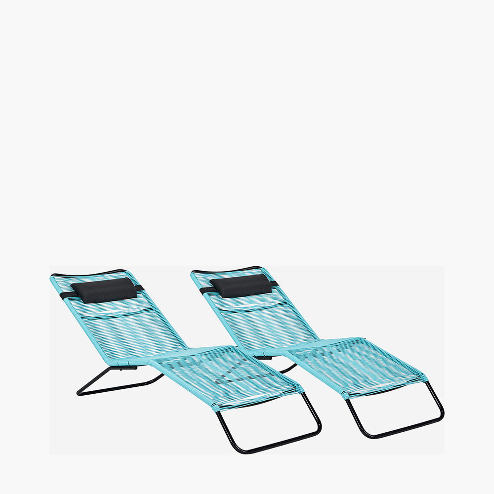 Rio Blue Outdoor Sunloungers