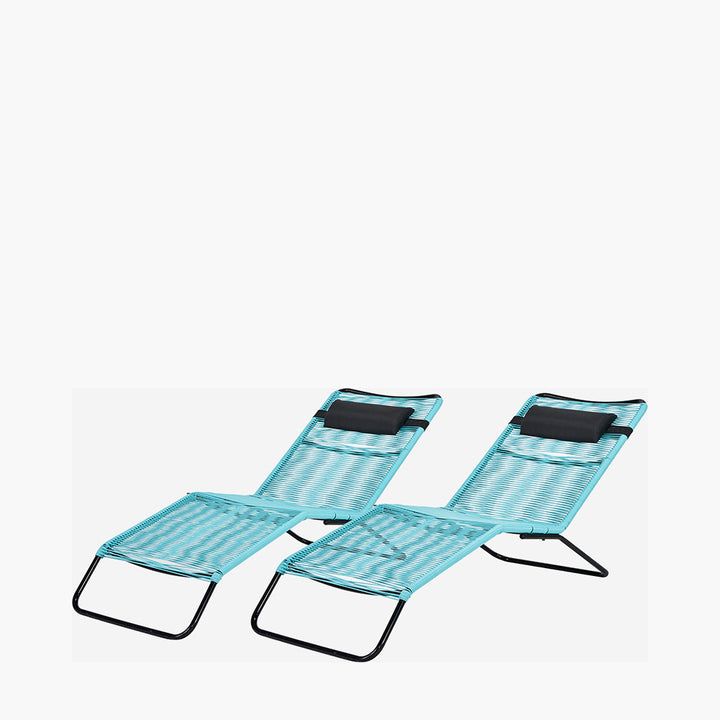 Rio Blue Outdoor Sunloungers