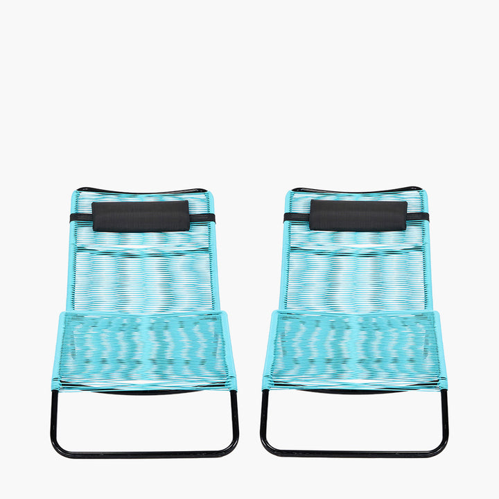 Rio Blue Outdoor Sunloungers