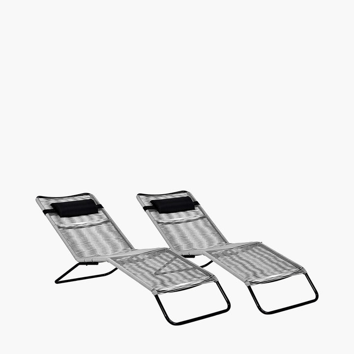 Rio Grey Outdoor Sunloungers