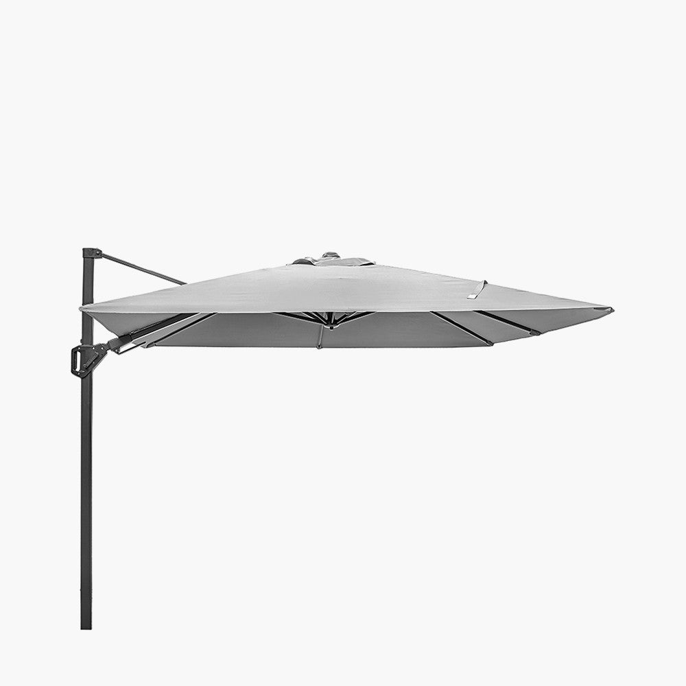 Voyager T2 2.7m Square Luna Grey Free Arm Parasol