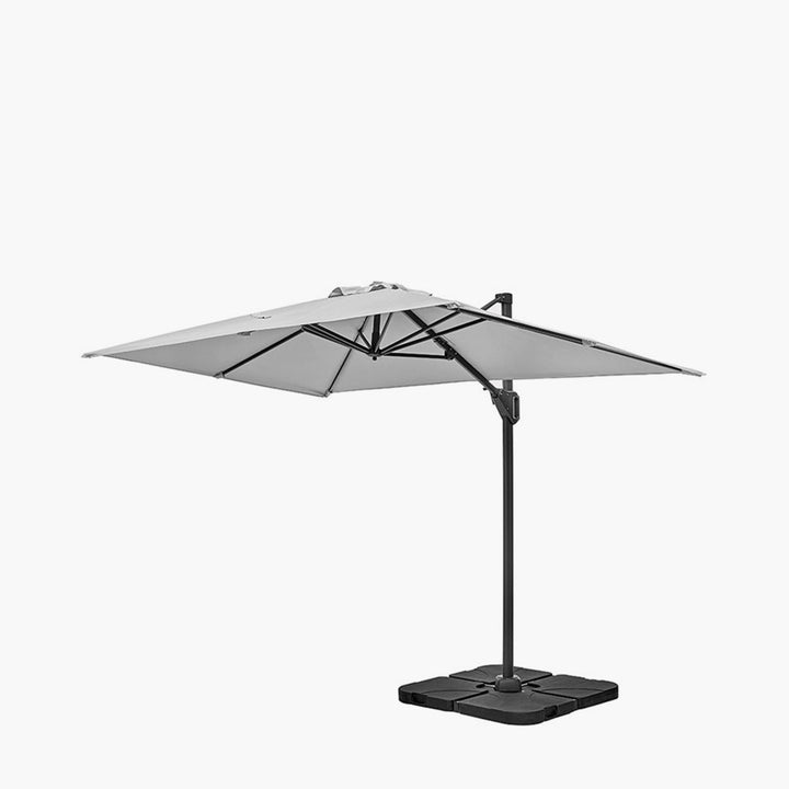 Voyager T1 3m x 2m Rectangular Luna Grey Free Arm Parasol