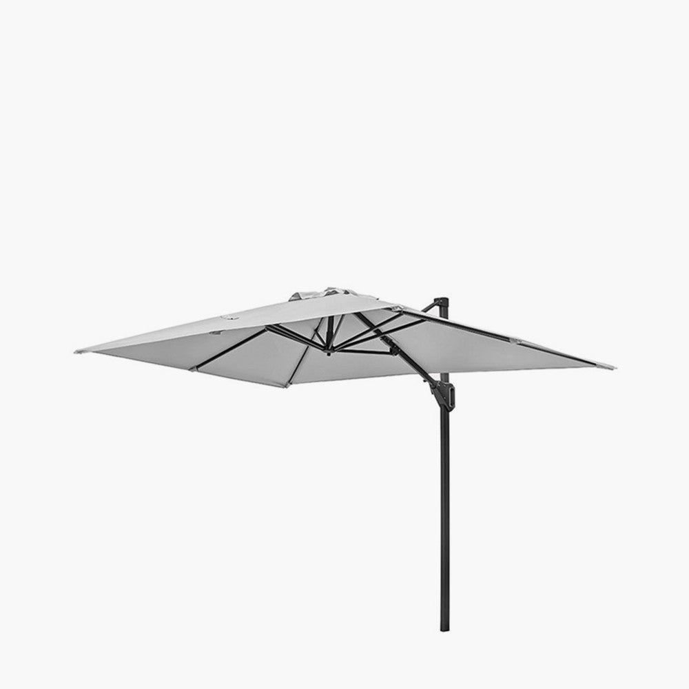 Voyager T1 3m x 2m Rectangular Luna Grey Free Arm Parasol