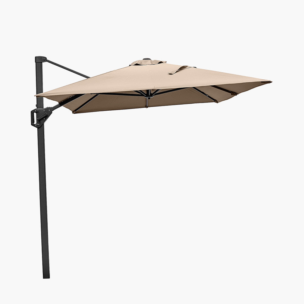 Voyager T1 3m x 2m Rectangular Taupe Free Arm Parasol