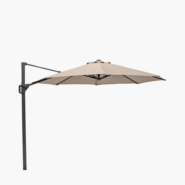 Voyager T1 3m Round Taupe Free Arm Parasol