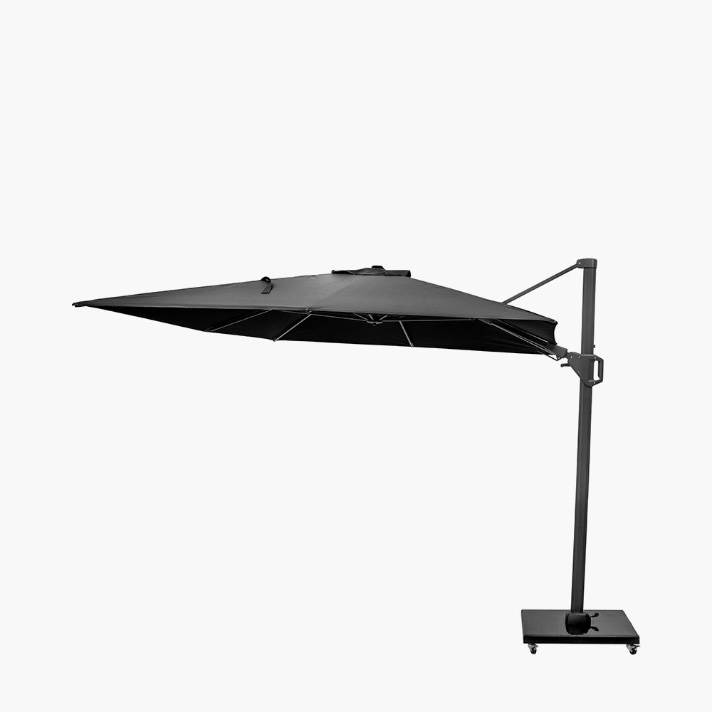 Challenger T2 3.5 x 2.6m Rectangular Anthracite Free Arm Parasol