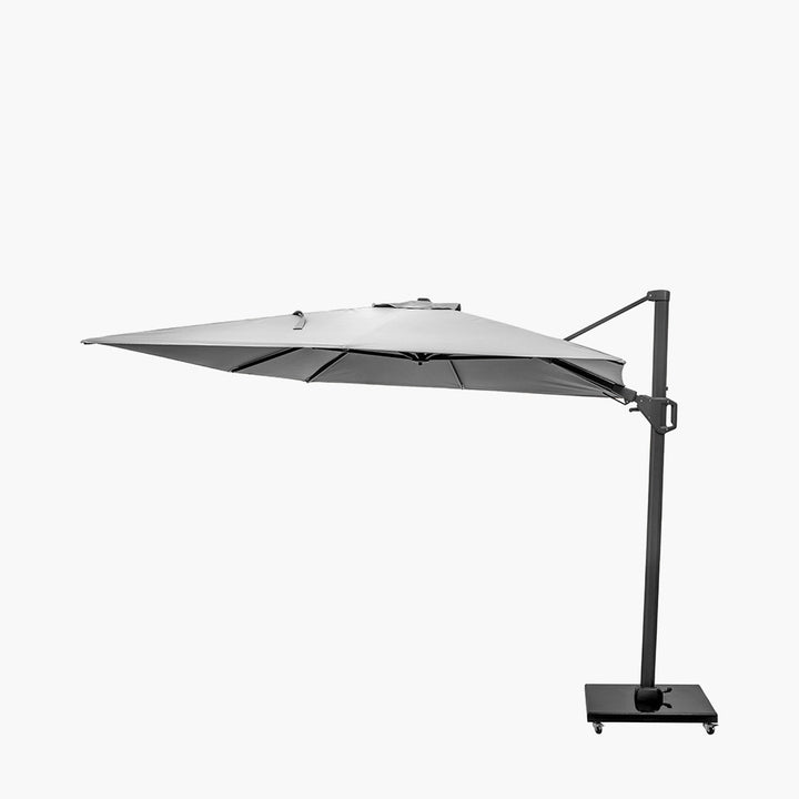 Challenger T2 3.5 x 2.6m Rectangular Luna Grey Free Arm Parasol