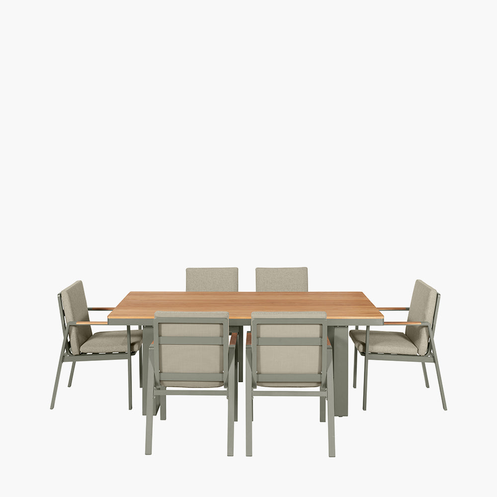 Stockholm Limestone Outdoor 6 Seater Dining Set