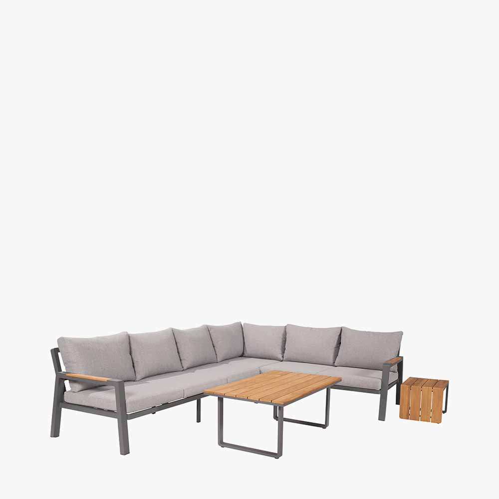 Stockholm Anthracite Outdoor Corner Seating Set