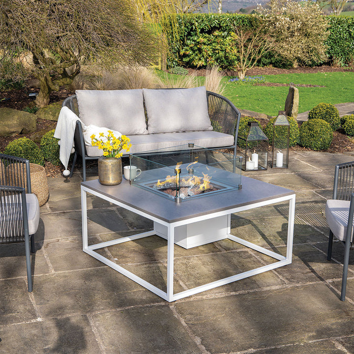 Cosiloft 100 White and Grey Fire Pit Table