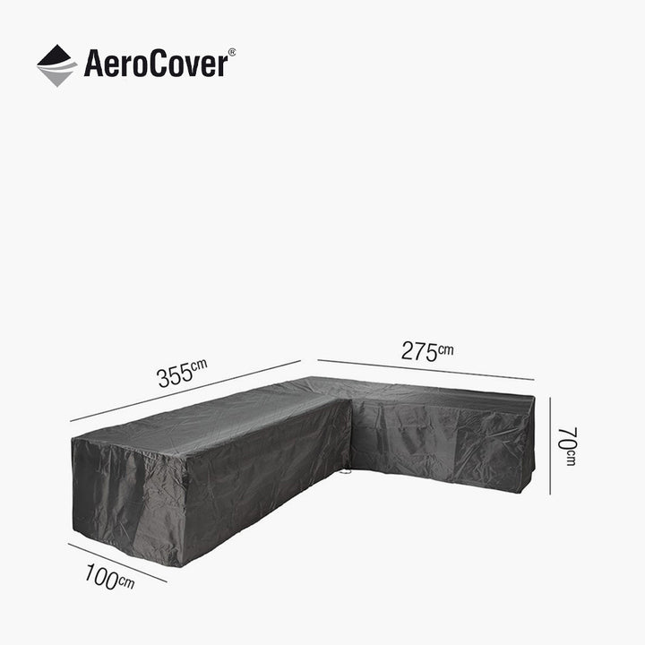 Lounge Set Aerocover Left Hand L-Shape 355 x 275 x 100 x 70