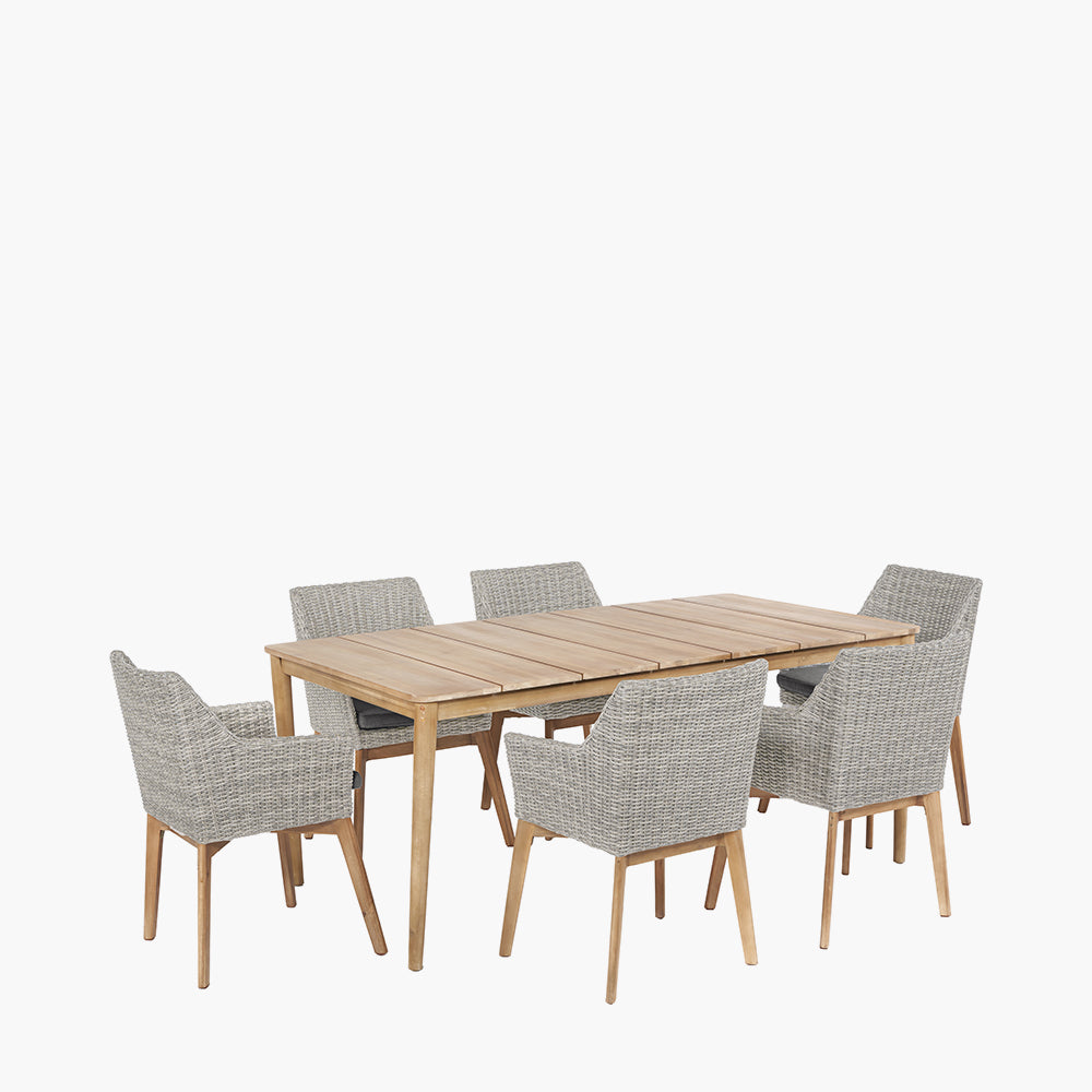 Larissa Light Kubu Grey Outdoor Dining Set