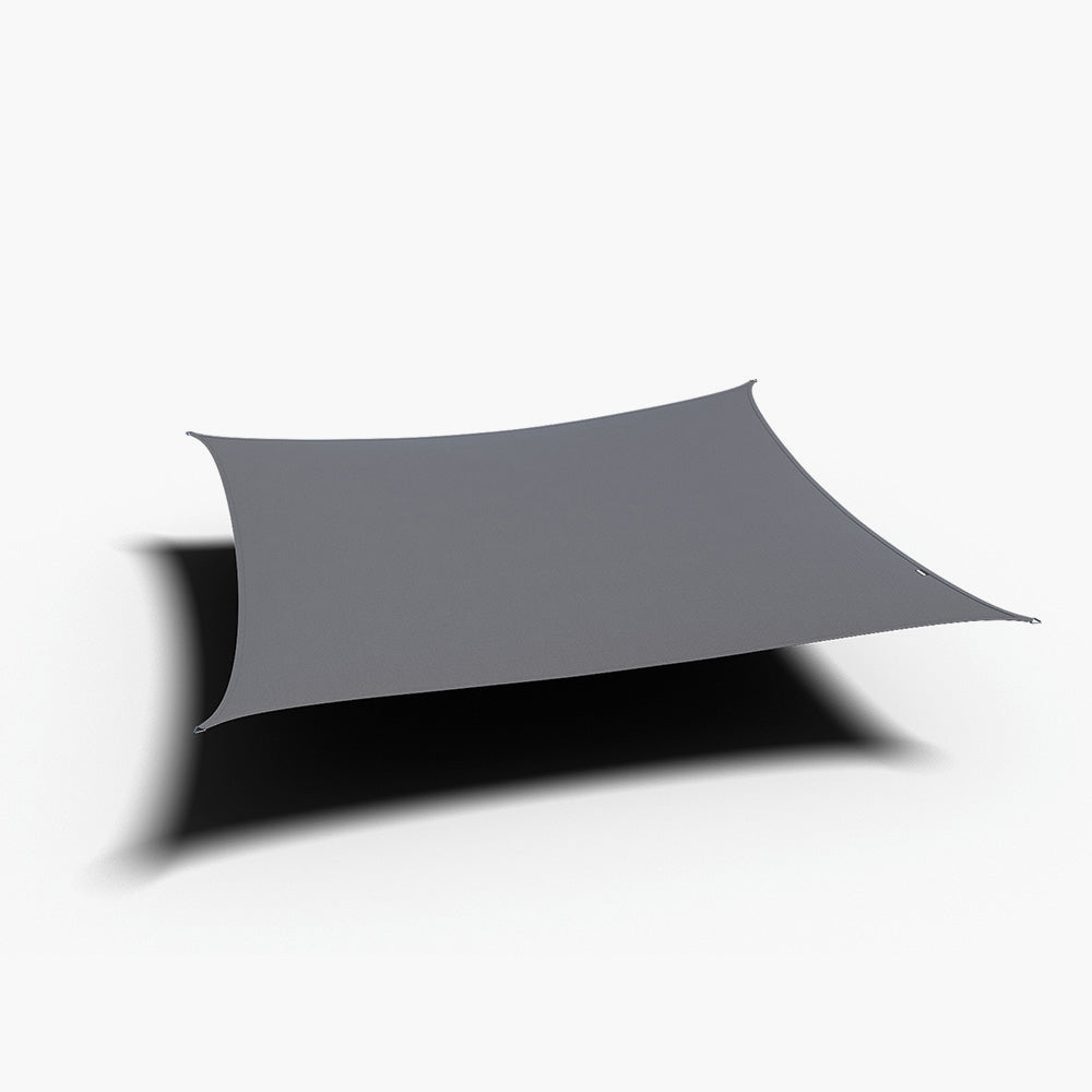 4m Square Waterproof Shade Sail Grey