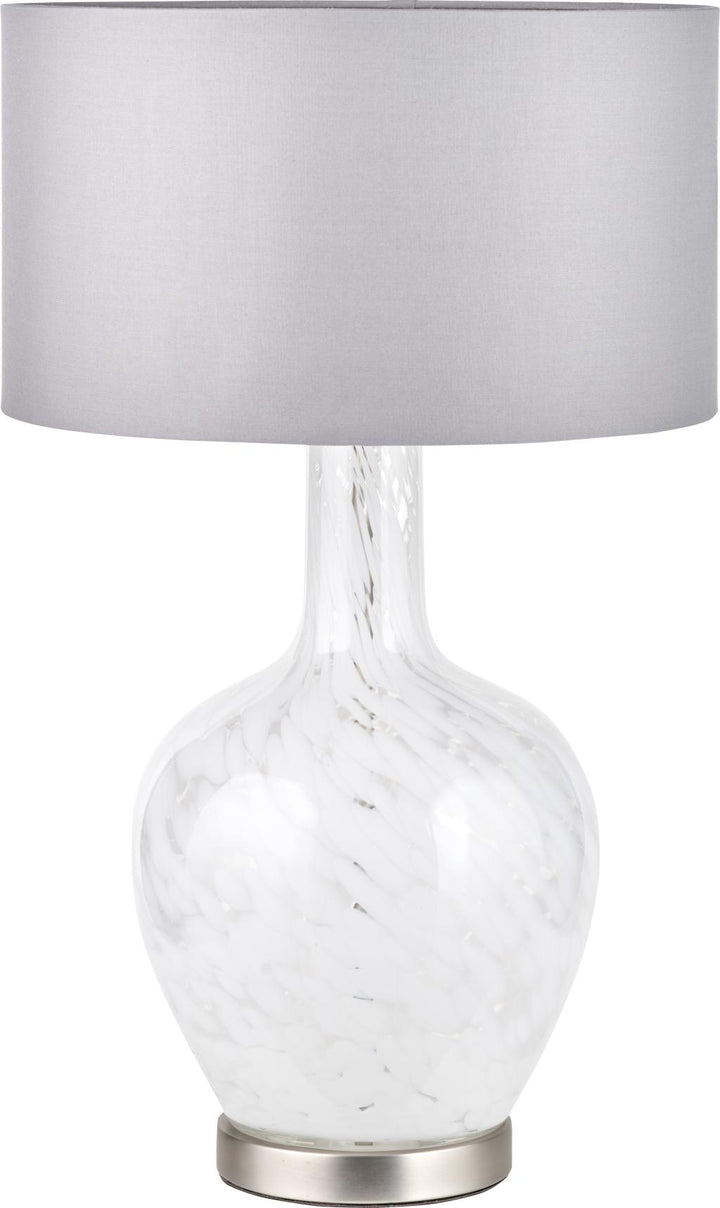 Aurora Speckled White Glass Table Lamp