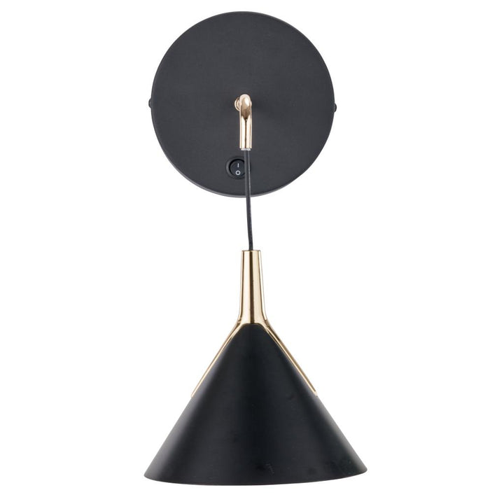 Astarion Matt Black and Gold LED Wall Light