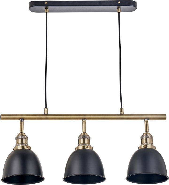 Augusto Black and Gold Task Bar Pendant