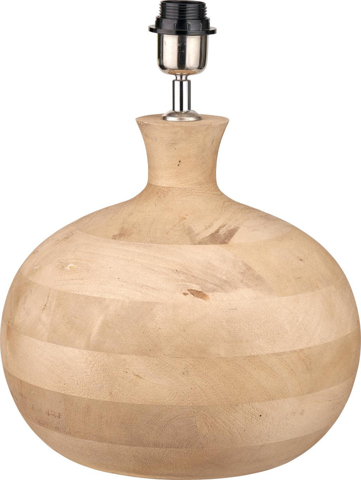 Kiah Natural Mango Wood Round Table Lamp Base