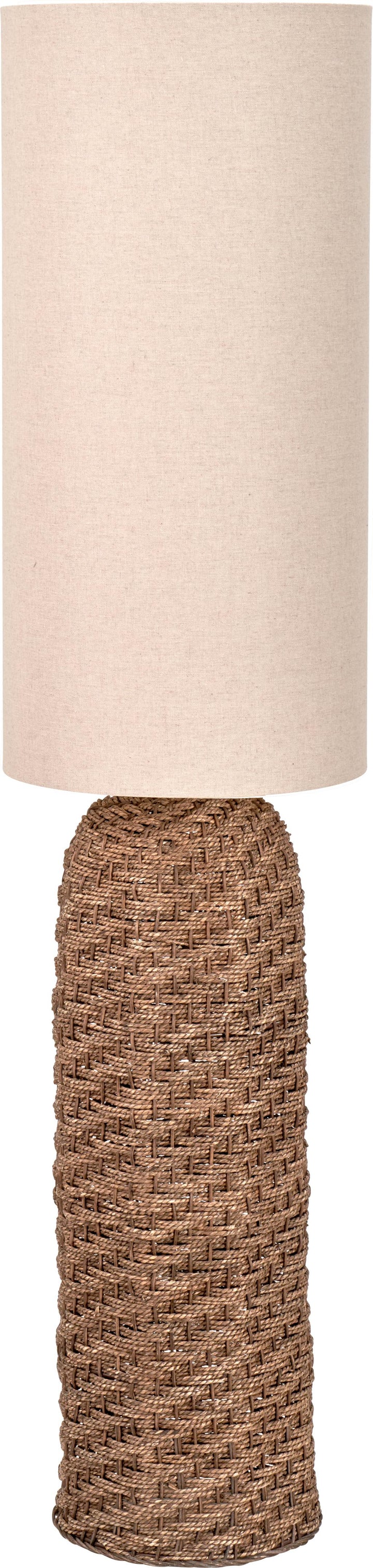 Andros Brown Woven Seagrass Floor Lamp