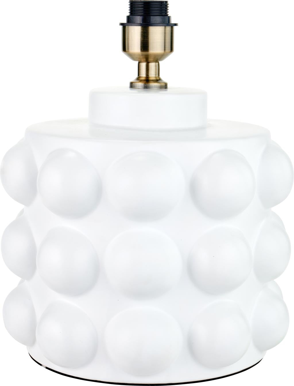 Serenity White Bobbled Ceramic Large Table Lamp Base