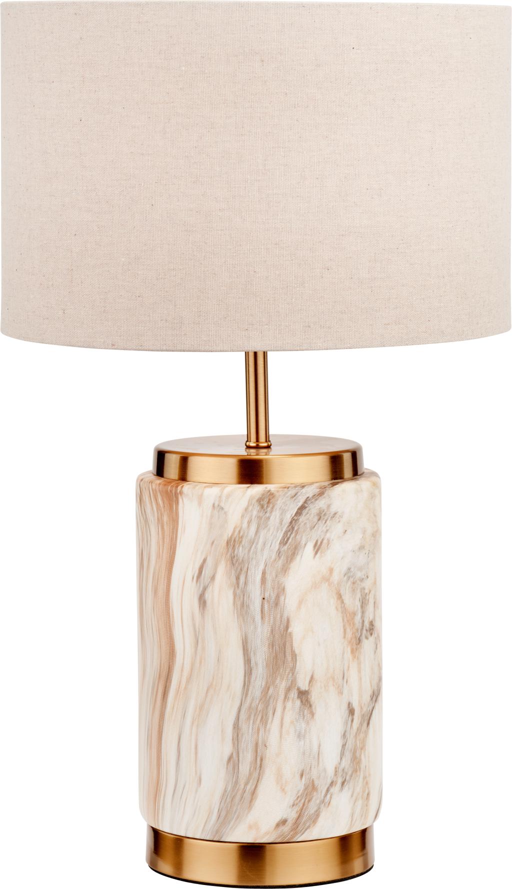 Carrara Natural Stone Effect Ceramic Table Lamp