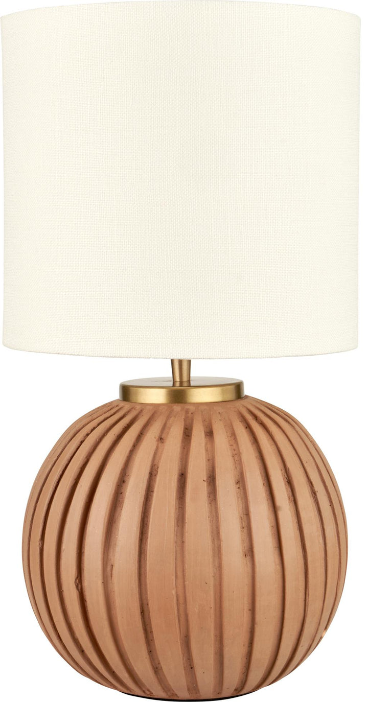 Ezekiel Natural Terracotta Textured Ball Table Lamp